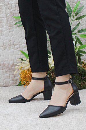 Mehmet Mete 422 Fashion Kalın Topuklu Kadın Ayakkabı