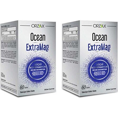 Orzax Ocean ExtraMag 60 Tablet -2 ADET-SKT:05/2025