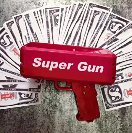 Supreme Para Tabancası - Para Saçma Tabancası - Para Makinesi - Money Gun - Düğün Tabancası