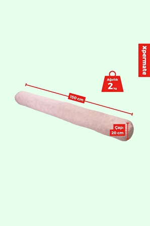 XPERMATE Sarılma Yastığı , Uyku Yastığı , Bacak Arası Yastığı Silindir 150x20 cm Pembe