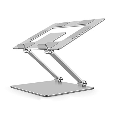 Global Metal Ayarlanabilir Laptop, Tablet, Macbook, Matebook Yükseltici Katlanabilir Stand Tutucu Gümüş WNE0153