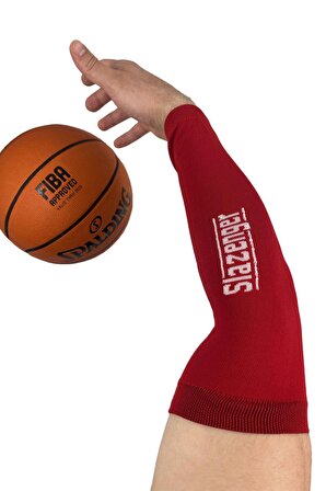 Slazenger Unisex - Likralı Kırmızı Basketbol Kolluğu - Slzgr-KK