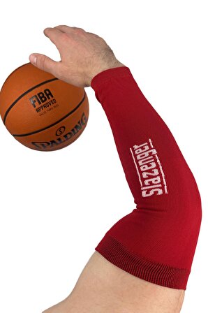 Slazenger Unisex - Likralı Kırmızı Basketbol Kolluğu - Slzgr-KK
