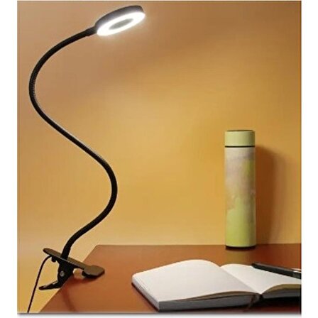 Gaman Kıskaçlı Akrobatik 3 Renk Masa Lambası Işık Şiddeti Rengi Ayarlanabilir USB Çalışma Işığı Kitap Okuma Lambası