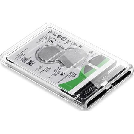 Type-C USB 3.1 2.5" Sata Şeffaf Hard Disk Kutusu