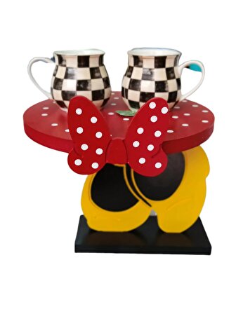 Mickey Minnie Mouse Sunum Tabağı - Kek Fanus - Pasta Standı
