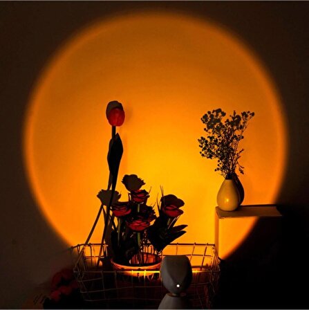 Gün Batımı Projeksiyon Masa Lambası Romantik Fotoğraf Çekimi Aydınlatma Standlı USB LED Işık