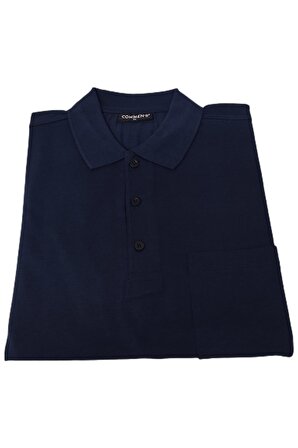 Erkek Polo Yaka T-Shirt Geniş ve Rahat Kalıp Klasik Cepli Polo Yaka Pamuklu Tişört