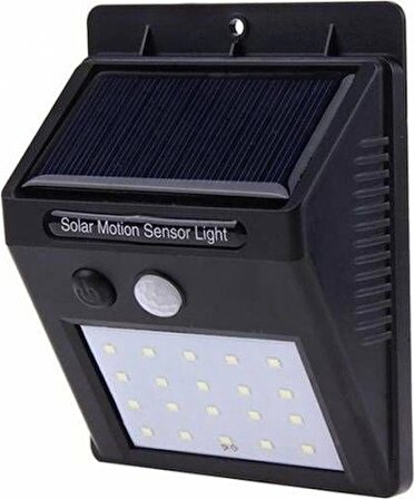  Solar Light Güneş Enerjili 20 LED Li Bahçe Aydınlatma Solar Dış Mekan Lambası Hareket Sensörlü [Nel