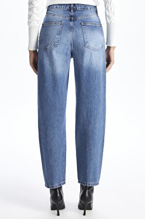 Yüksek Bel Straight Jean