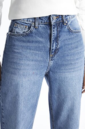 Yüksek Bel Straight Jean