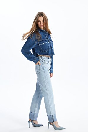 Açık Mavi Straight Fit Jean