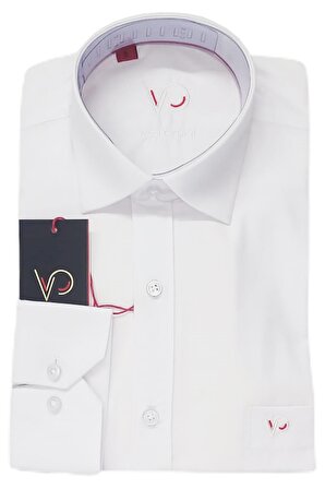 Babalar Gününe Özel Gömlek Kravat Seti(Hediye Kutulu Klasik Beyaz Gömlek+Düz Saten Kravat)