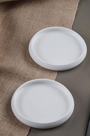 Bianco Perla Porselen Yuvarlak Tabak - 14 Cm