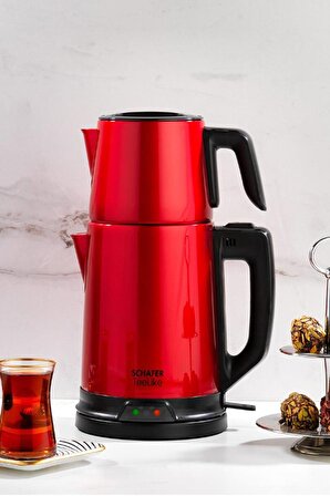 Schafer TeeLike Elektrikli Çay Makinesi-Kırmızı