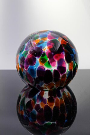 Paşabahçe El İmalatı Kristal 10x9 Cm Renkli Mini Ağır Cam Top Aksesuar 1 Adet 15183