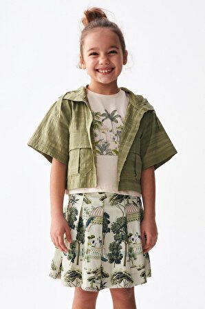 Kız Çocuk Safari Tshirt 36505