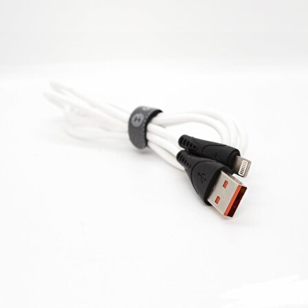 Global CA30 USB to Lightning Hızlı Data ve Şarj Kablosu 2.4A Beyaz WNE0691