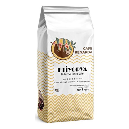 Cafe Renarda Etiyopya Sidamo Bora Kavrulmuş Kahve Çekirdeği Yöresel  1 kg