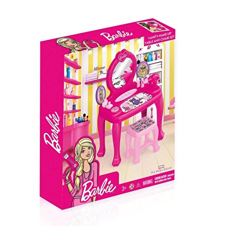 Barbie Ayaklı Makyaj Masası ve Sandalye Seti