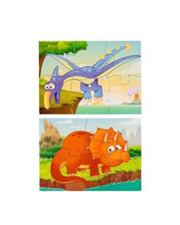 Eolo Masal Kahramanları ve Dinozorlar 2 - 3 Yaş Orta Boy Puzzle 2x4 - 6 - 8 - 12 Parça