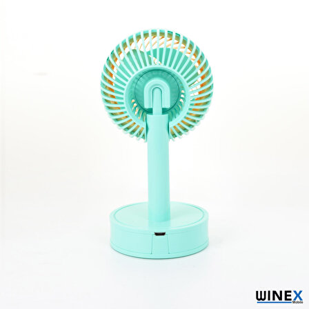 Global Mini Taşınabilir Portatif Fan 3 Kademeli Vantilatör Mavi WNE0014