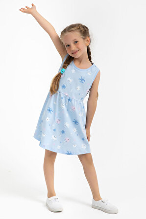 Rolypoly Rp2785-3 V2 Kız Çocuk Elbise Açık Mavi