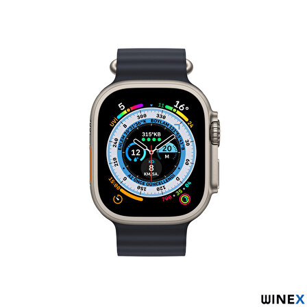 Global Watch 8 Ultra Max 2023 Android İos Uyumlu Akıllı Saat Siyah WNE0030