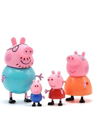 Peppa Pig Ailesi 4'lü Figür Oyuncaklar