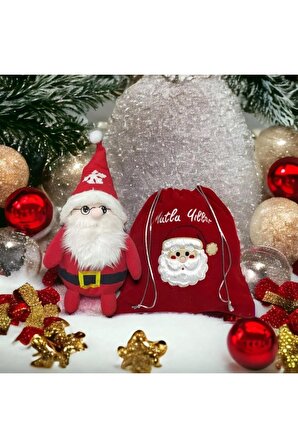 Toyzz Sevgiliye En Güzel Hediyeler Çantali Noel Baba Peluş Oyuncak 45-50 Cm