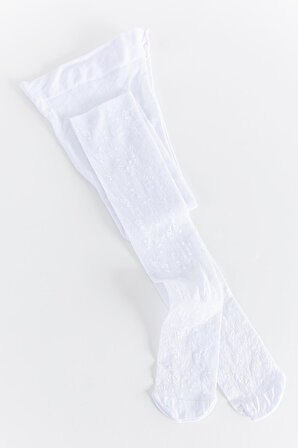 Gül Desenli Kız Çocuk Mus Külotlu Çorap