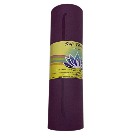 TPE YOGA PİLATES MATI 6 MM HİZALAMALI (İTHAL) Çift Renk Mor