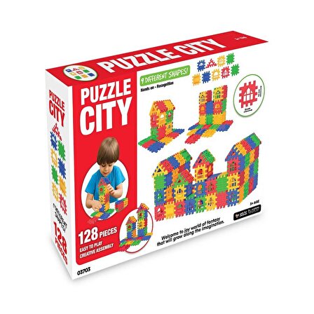 Puzzle City Eğitici Set 128 Parça