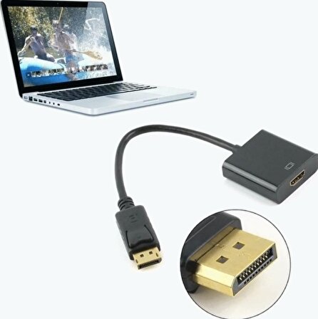 Displayport To HDMI Çevirici Dönüştürücü Adaptör Kablosu