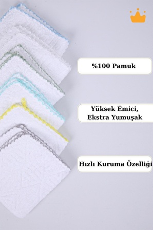 Baby Hola Bebek Ağız Mendili ve Ter Havlusu 6'lı Paket 1071