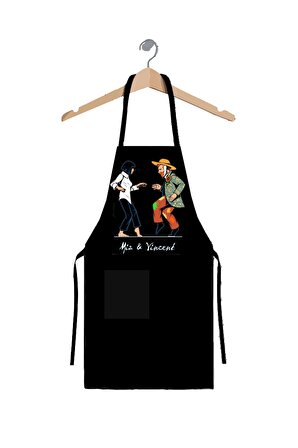 Pulp Fiction Mia & Vincent Unisex Tasarım Chef Mutfak Önlüğü