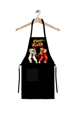 Street Fighter Unisex Tasarım Chef Mutfak Önlüğü