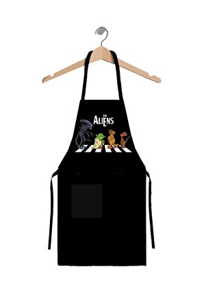 The Aliens Unisex Tasarım Chef Mutfak Önlüğü