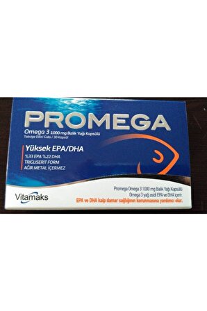 VİTAMAKS Promega Omega 3 1000 mg 30 Kapsül