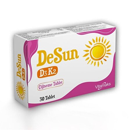 Desun D3K2 Vitamin 30 Çiğneme Tableti
