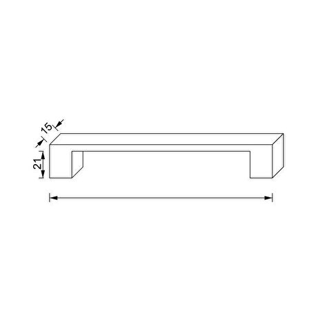 Hand Style Alüminyum Kulp 15X15 128'lik İnox