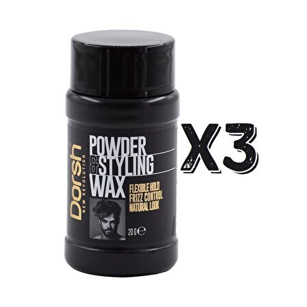 Dorsh Saç Şekillendirici Pudra Wax 20 Gr Styling 3 Adet