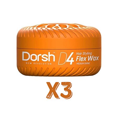 Dorsh Saç Şekillendirici Wax Flex Wax D4 150 Ml 3 Adet