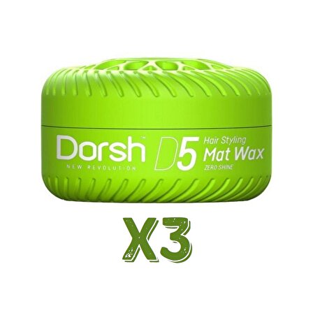 Dorsh Saç Şekillendirici Wax Mat Wax D5 150 Ml 3 Adet