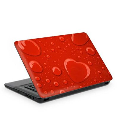 Kalp Damlaları Notebook Sticker, Laptop sticker,, Hp Sticker, Asus Sticker, 15.6 inç Sticker