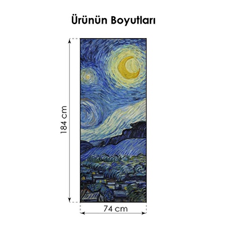 Van Gogh Yıldızlı Gece Buzdolabı Sticker