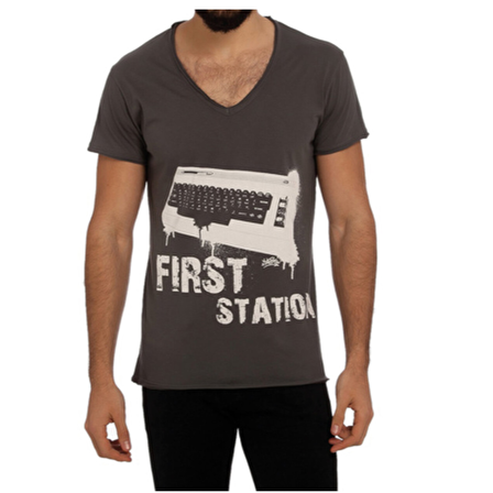 Biggdesign T-Shirt First Station Gri-L