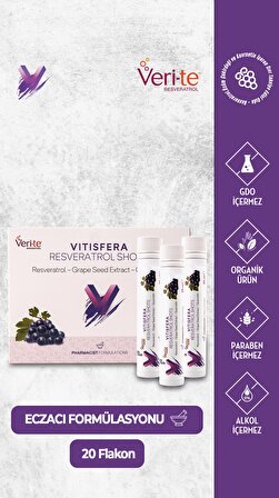 Vitisfera Resveratrol Shot Orman Meyveleri Aromalı 20x25 ml
