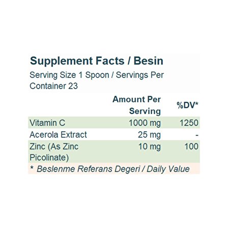 WiseLab Vitamin C 1000mg 30 Bitkisel Kapsül