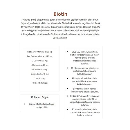 WiseLab Biotin 2500 mcg 30 Tablet